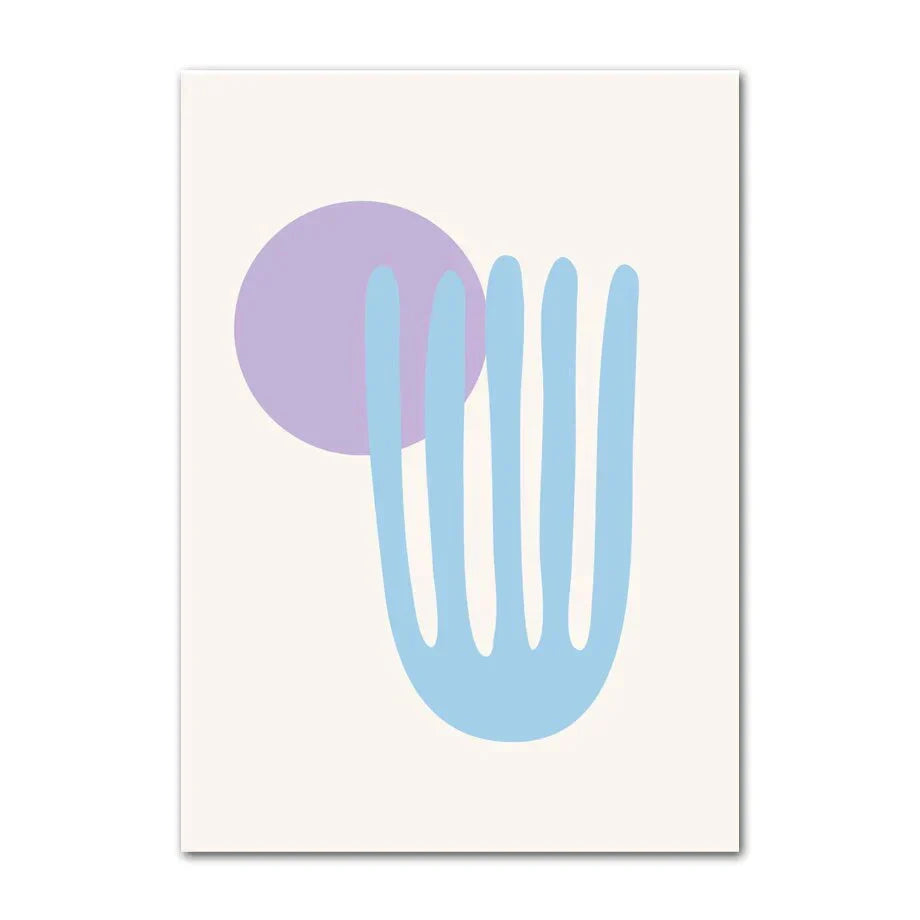 DecorBites™ Pastel Purple Smiley Flower Wall Art Decor