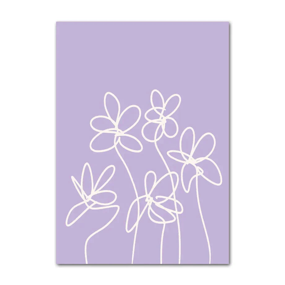 DecorBites™ Pastel Smile Flower Canvas Wall Art