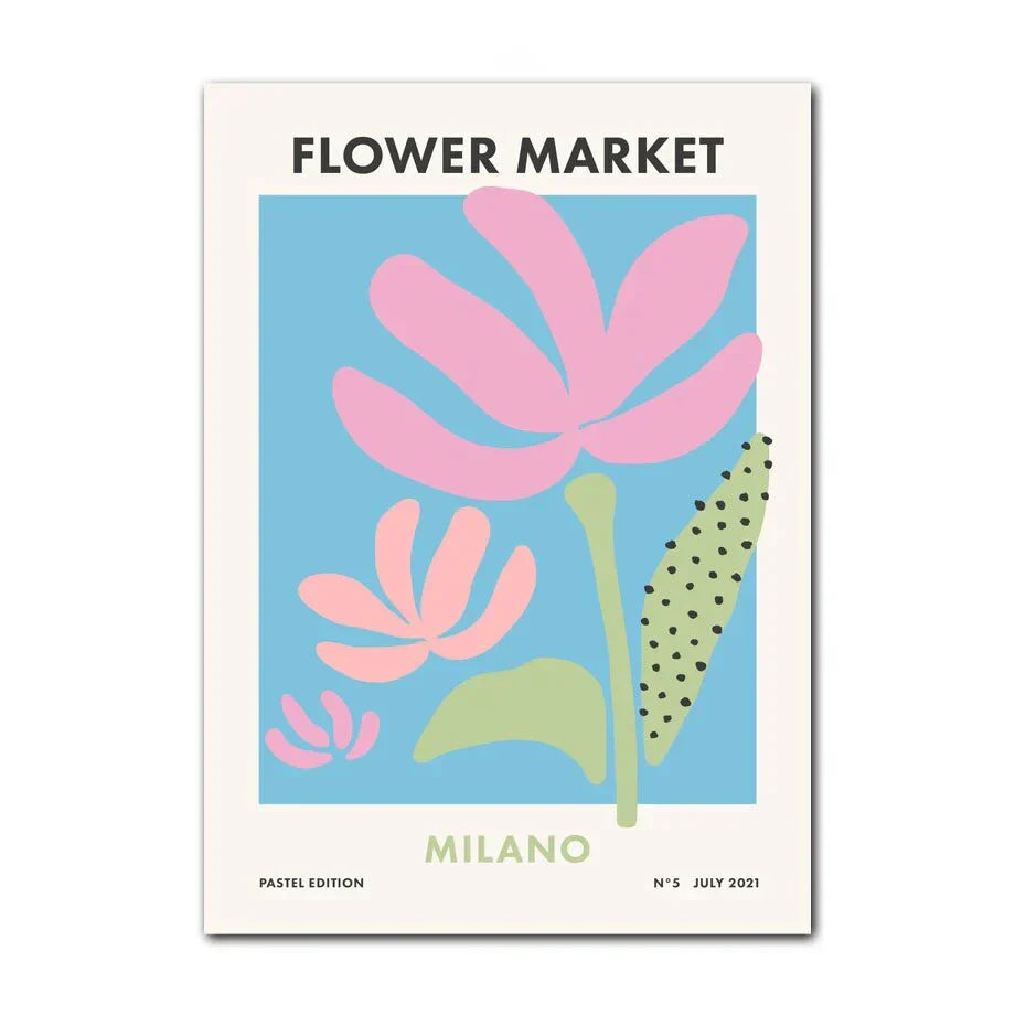 DecorBites™ Pastel Smiley Flower Wall Art for Home