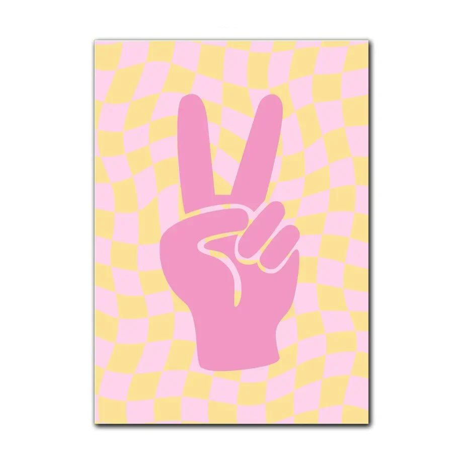 DecorBites™ Pastel Smiley Flower Wall Art for Home