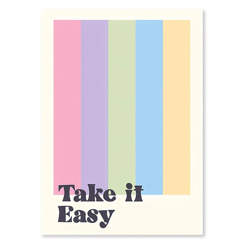 DecorBites™ Pastel Smiley Flower Wall Art Print