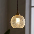 DecorBites™ Pauline - Modern Industrial Sphere Ceiling Light Single Clear Glass Hanging Pendant Light for Living Room