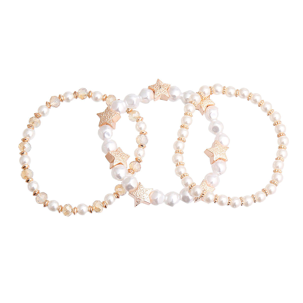 Bracelets Cream Pearl Star Trendy Stylish Jewelry Accessories