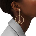 Charm Earrings Gold Bar Round Snake Trendy Statement Jewelry