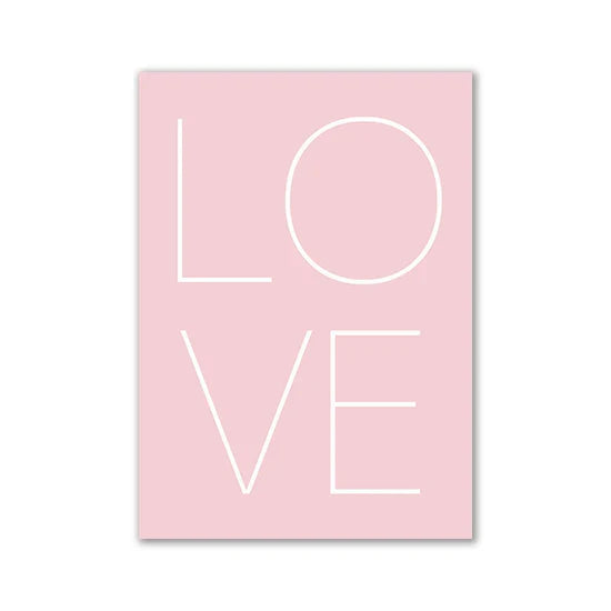 DecorBites™ Pink Aesthetic Wall Art for Bedroom