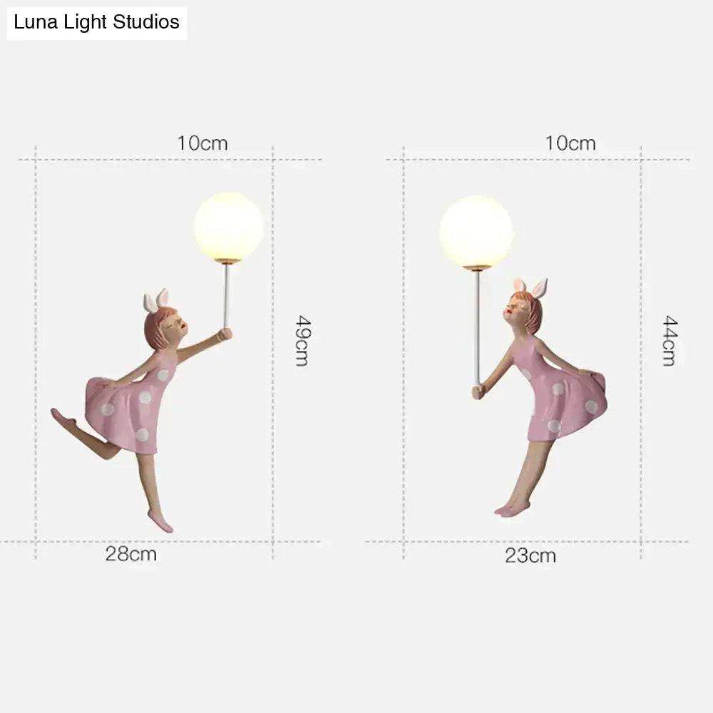 DecorBites™ Pink Girl Wall Lamp for Princess Room Girls Room