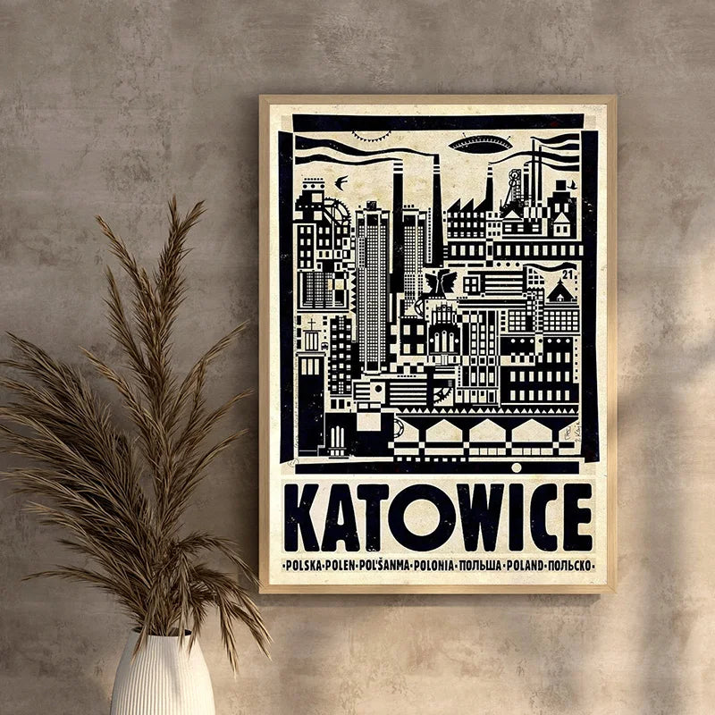 DecorBites™ Poland City Landmarks Canvas Wall Art