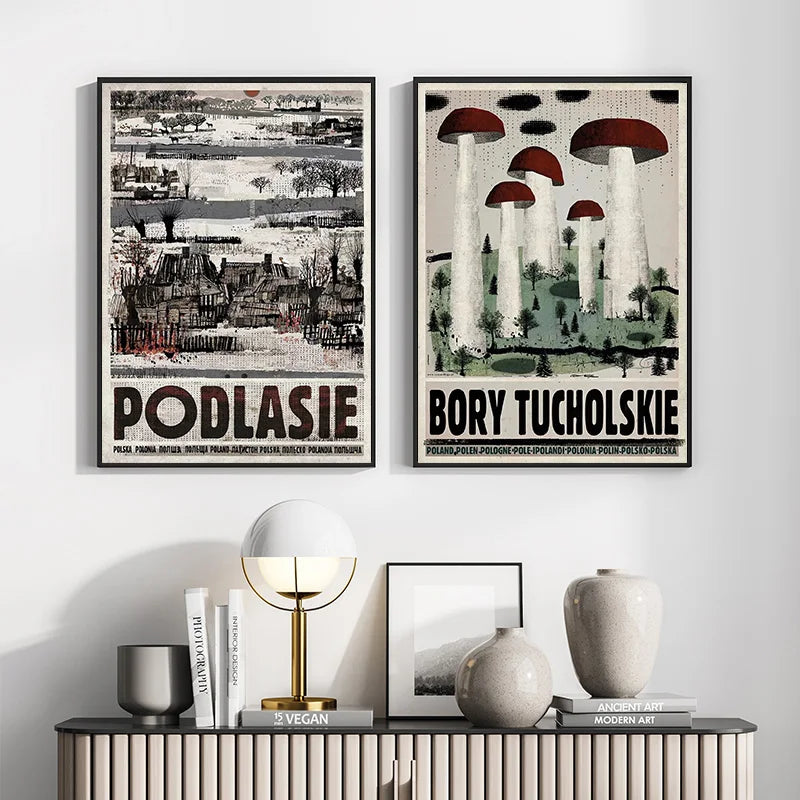 DecorBites™ Poland City Landmarks Canvas Wall Art