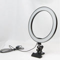 DecorBites™ Portable LED Mirror Light with Black Clip-on, Metal Shade for Mobile Phone Support