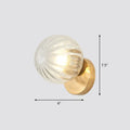DecorBites™ Postmodern 1-Headed Ball Wall Sconce Lamp in Gold - Stairway Wall Lighting