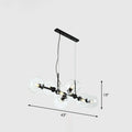 DecorBites™ Postmodern 8-Head Glass Island Pendant for Dining Room Lighting