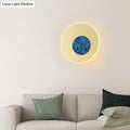 DecorBites™ Postmodern Blue Round Sconce Light Fixture - Corridor LED Wall Light, 8"/11" Dia