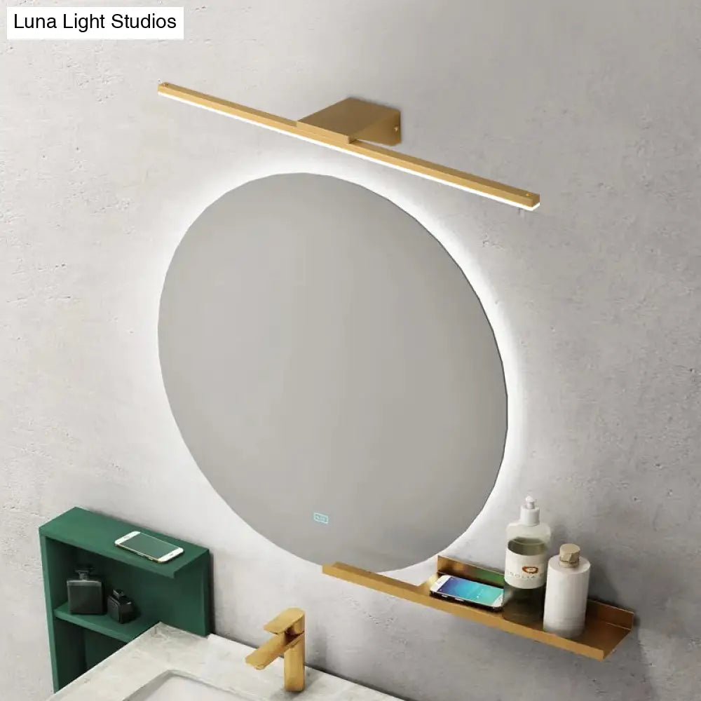 DecorBites™ Postmodern Brass LED Sconce Vanity Light with Acrylic Bath Wall Fixture
