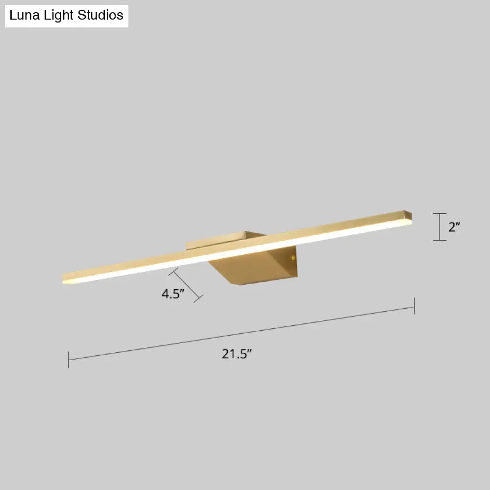 DecorBites™ Postmodern Brass LED Sconce Vanity Light with Acrylic Bath Wall Fixture