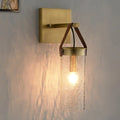 DecorBites™ Postmodern Brass Wall Mounted Sconce with Clear Crack Glass - Stylish 1-Head Dining Room Lamp