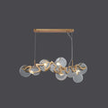 DecorBites™ Postmodern Circle Pendant Light: Glass Brass Restaurant Island Fixture