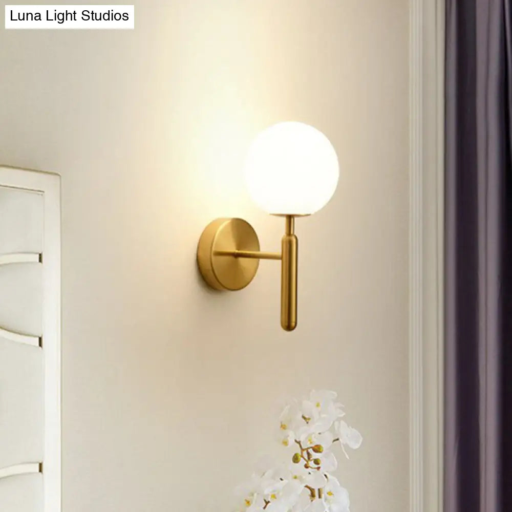 DecorBites™ Postmodern Glass Ball Wall Light for Bedroom - Single Bulb Sconce Kit