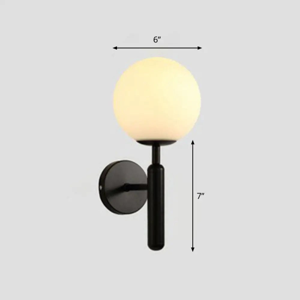 DecorBites™ Postmodern Glass Ball Wall Light for Bedroom - Single Bulb Sconce Kit