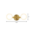 DecorBites™ Postmodern Gold Glass Modo Vanity Wall Mount Lamp - Perfect for Bathrooms
