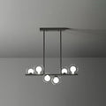 DecorBites™ Postmodern LED Island Light with Clear and White Glass Shades