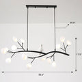 DecorBites™ Postmodern Metal Island Light with Bird and 15-Head Hanging Lamp for Restaurants
