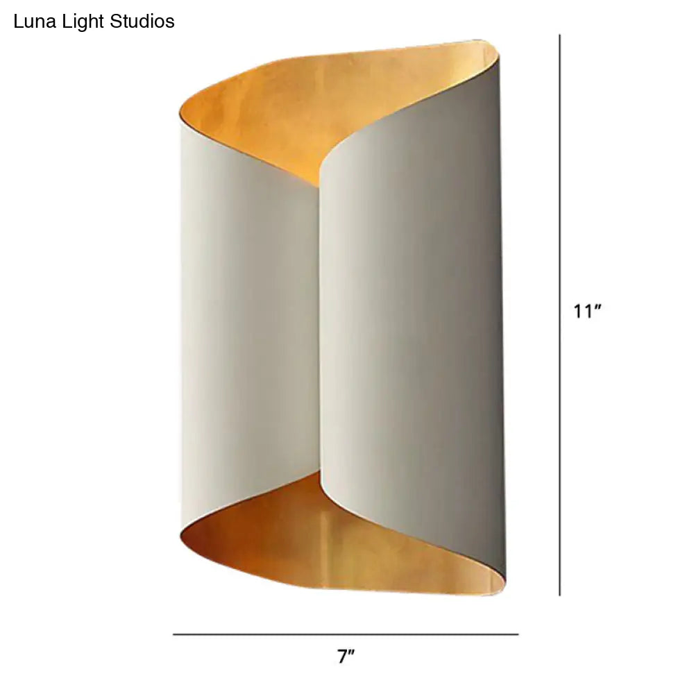 DecorBites™ Postmodern Roll Shape Metal Wall Lamp Sconce - 2-Bulb Wall Mount Light for Stairs