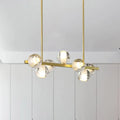 DecorBites™ Postmodern Seeded Crystal Suspension Globe Light with 6 Heads - Ideal for Dining Rooms