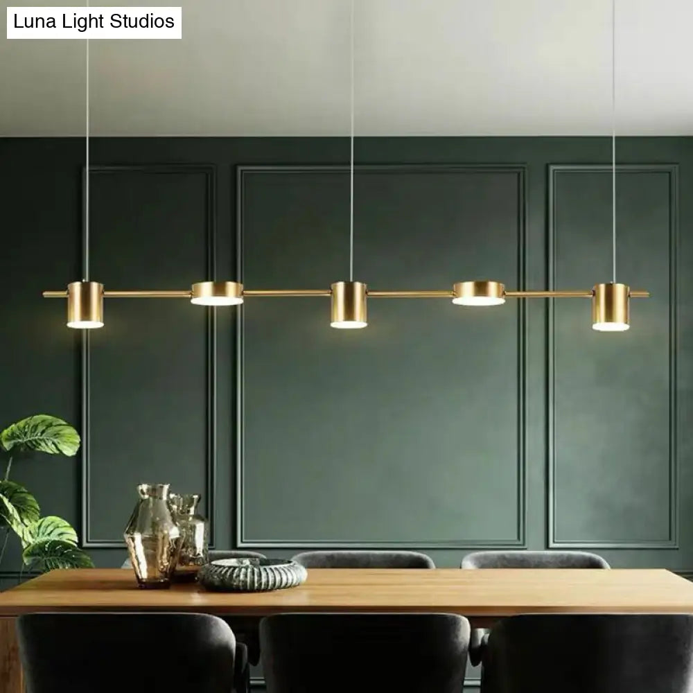 DecorBites™ Postmodern Straight Bar LED Ceiling Light for Kitchen Island – Stylish Metal Hanging Fixture