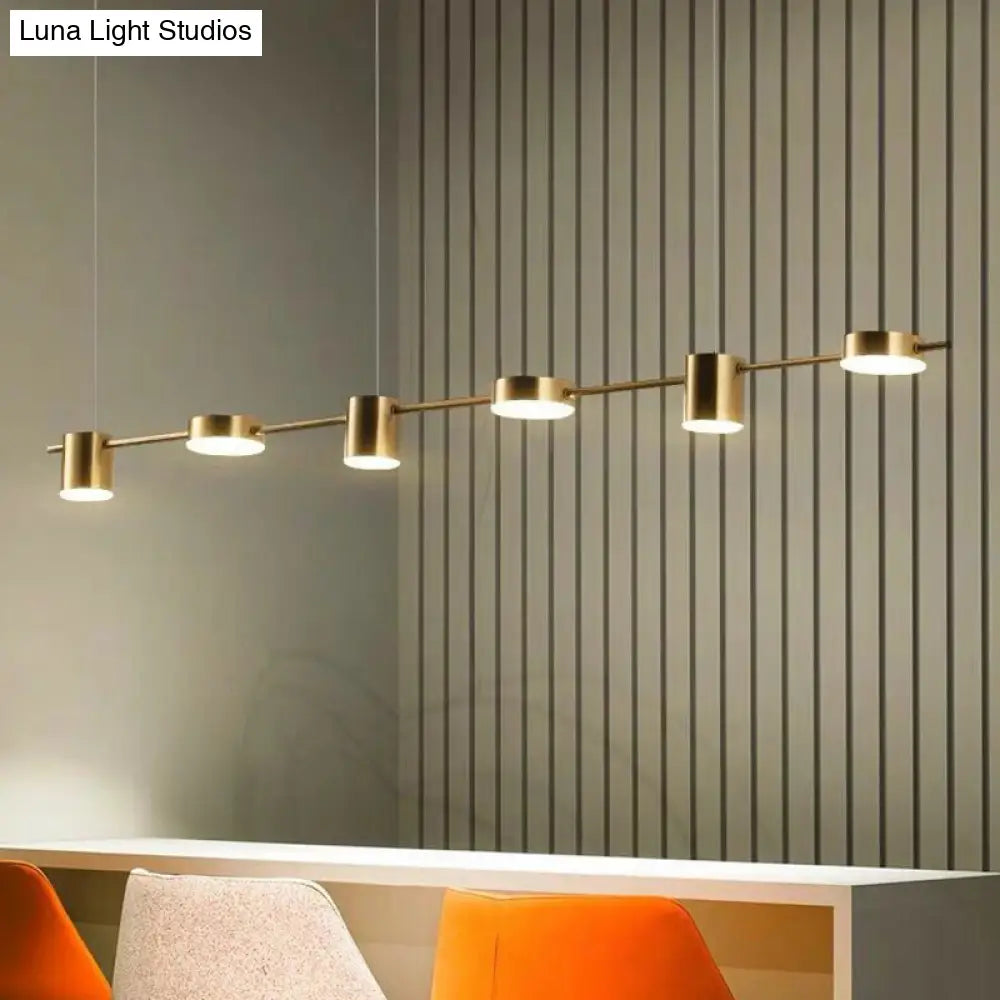 DecorBites™ Postmodern Straight Bar LED Ceiling Light for Kitchen Island – Stylish Metal Hanging Fixture