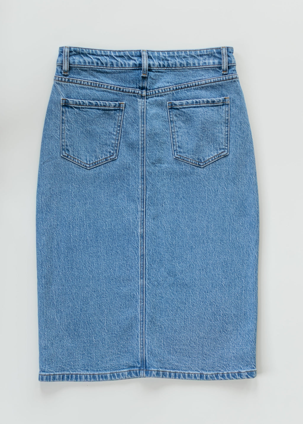 Remi Denim Classic Wash Midi Skirt