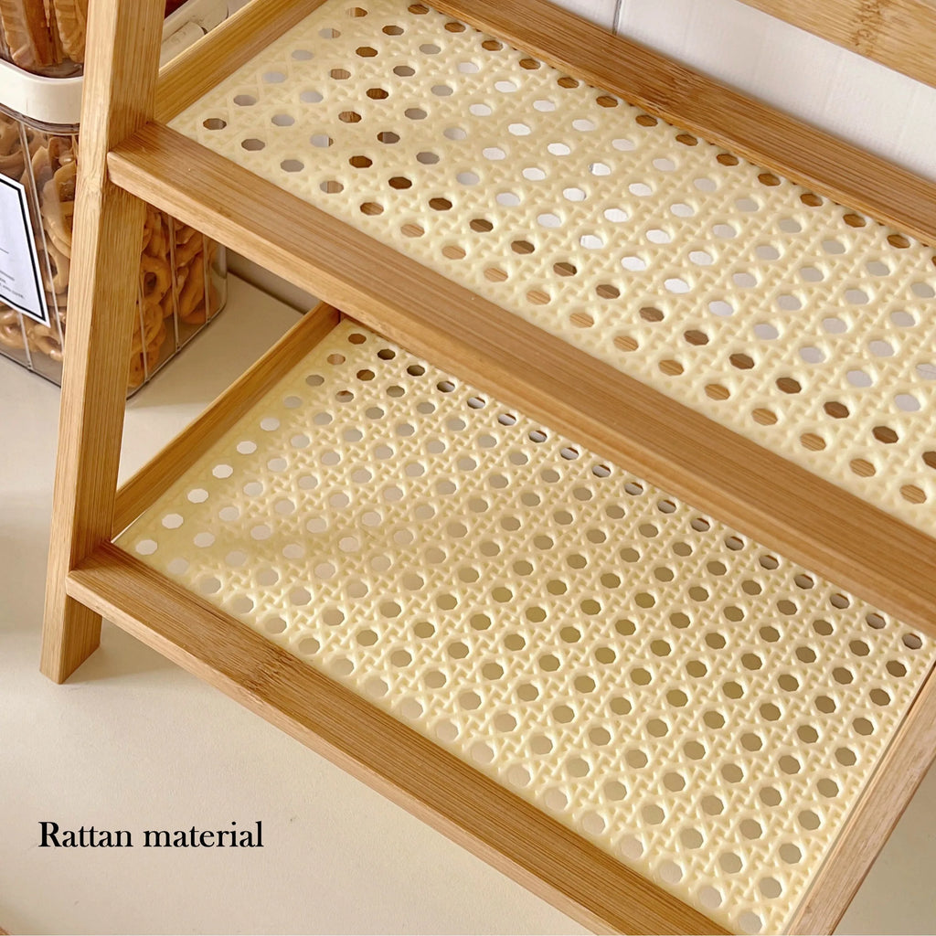 DecorBites™ Rattan 2-Tier Desktop Organizer Shelf