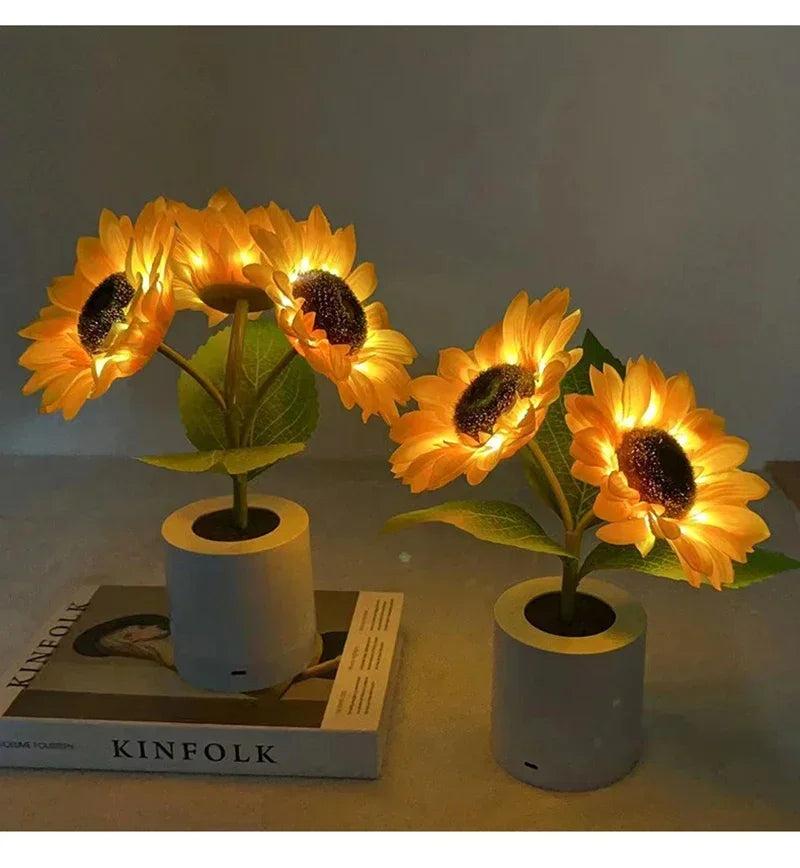 DecorBites™ Rechargeable Sunflower LED Night Light for Bedroom