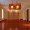 DecorBites™ Rectangular Rustic Metal Island Light with 10 Lights for Dining Room