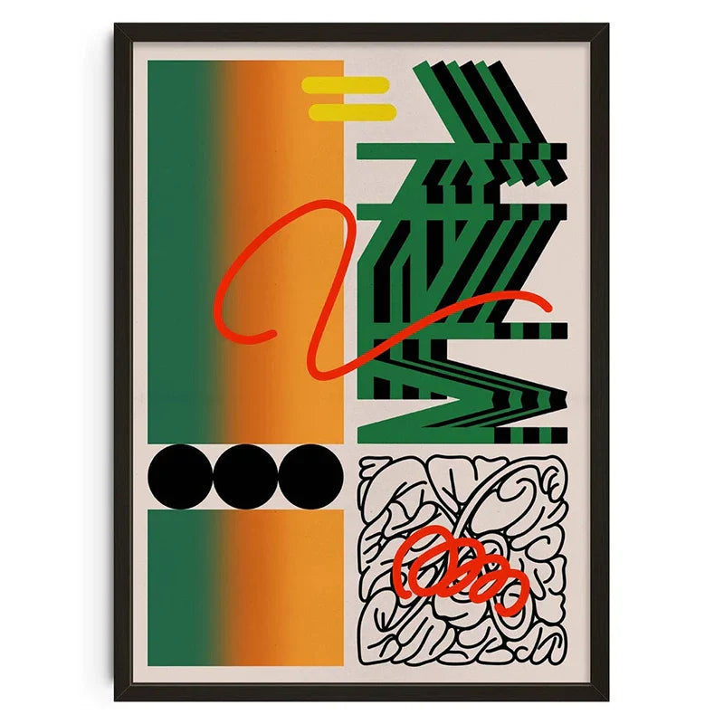 DecorBites™ Retro Abstract Canvas Print Wall Art