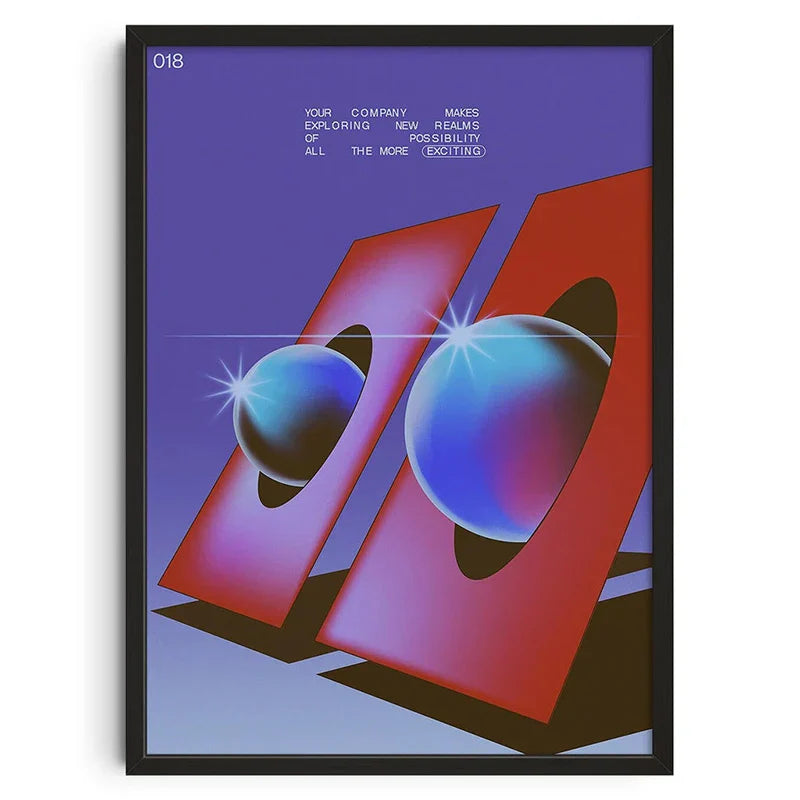 DecorBites™ Retro Abstract Canvas Print Wall Art