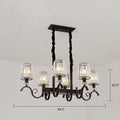 DecorBites™ Retro Black Crystal Pendant Light for Dining Room - Conical Island Ceiling Light