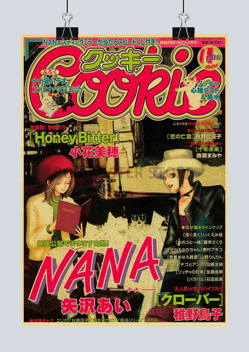 DecorBites™ Retro Japan Anime NANA Poster Set