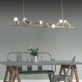 DecorBites™ Retro Metal Island Lamp - Black Hanging Light with Bare Bulb Design, 6/10 Heads for Dining Room in White/Black