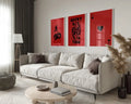 DecorBites™ Retro Queen of Hearts Canvas Wall Art Set