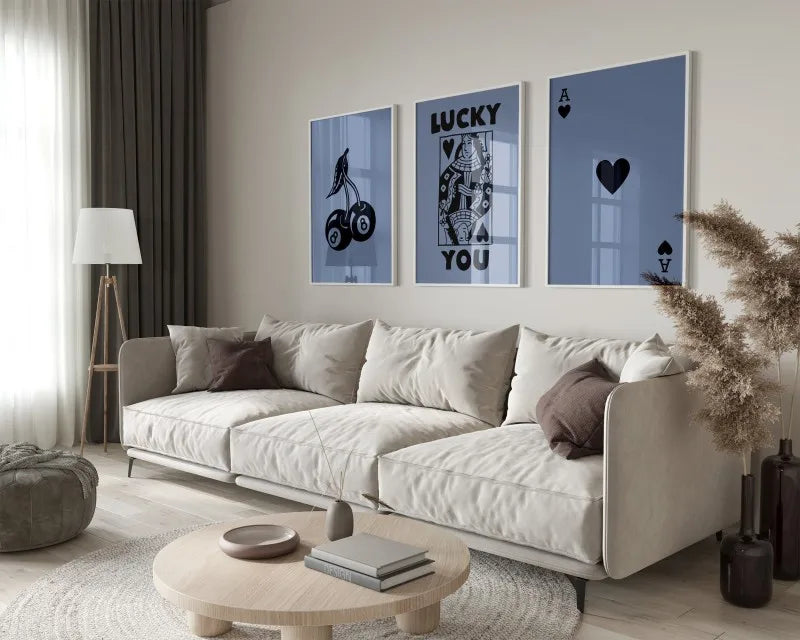 DecorBites™ Retro Wall Art Posters Set - Luck Queen Ace