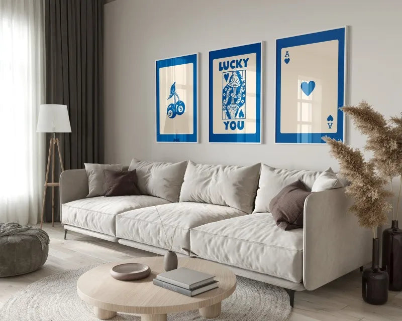 DecorBites™ Retro Wall Art Posters Set - Luck Queen Ace