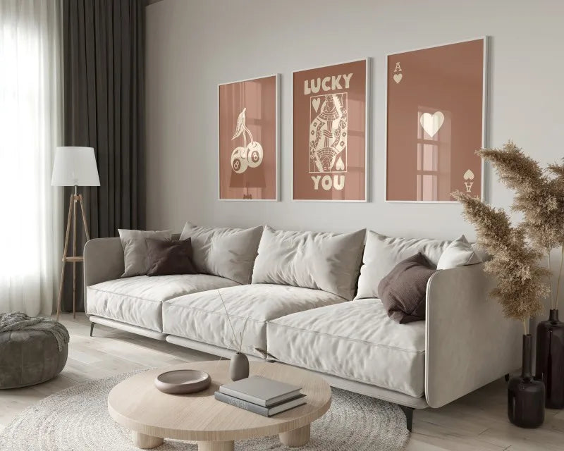 DecorBites™ Retro Wall Art Posters Set - Luck Queen Ace