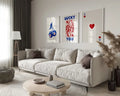 DecorBites™ "Retro Wall Art Posters Set: Queen of Hearts Theme"