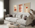 DecorBites™ Retro Wall Art Set: Queen of Hearts Aesthetic