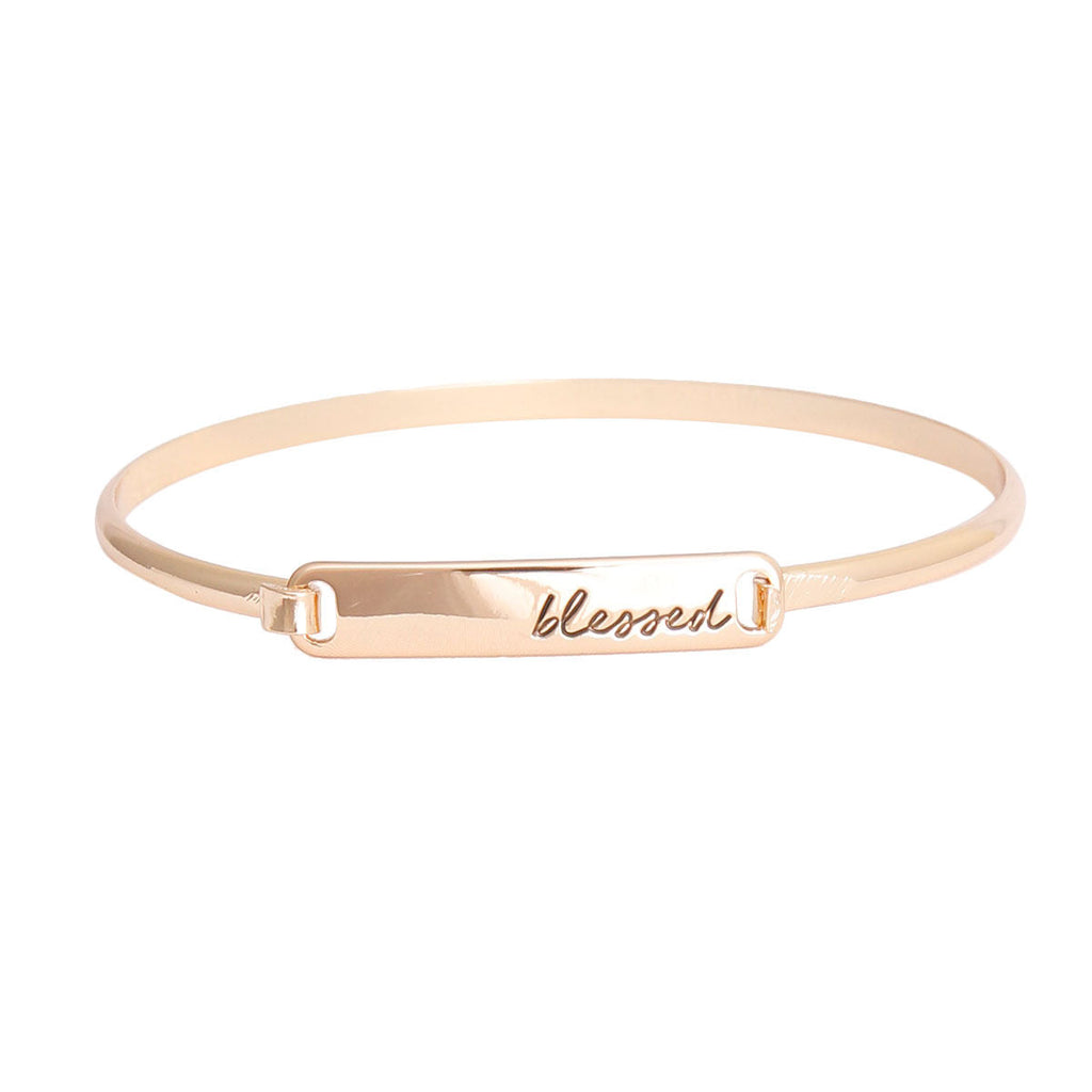 Gold Hook Bangle Bracelet Stylish Elegant Jewelry Accessory