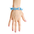 Chain Bracelet with Aqua Rubber Coating – Trendy Fashion Jewelry Accessory