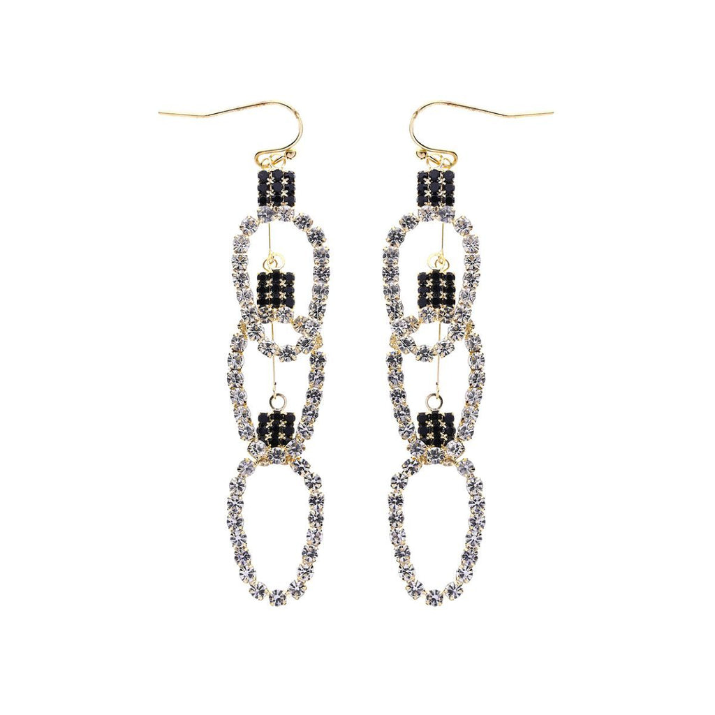 Statement Clear Triple Christmas Light Earrings Trendy Fashion Jewelry