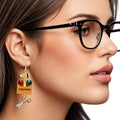 Women’s Statement Earrings Fish Hook Crayons Pencil Scissor Trendy Jewelry