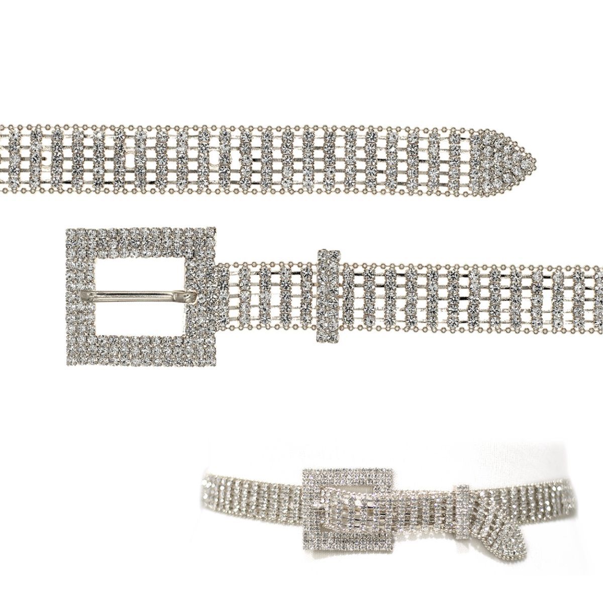 Fashion Belt Silver Ball Chain Stylish Frame Accessory