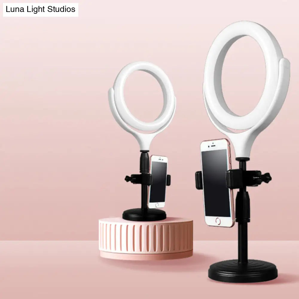DecorBites™ Rotatable LED Round Mirror Light with USB Port- Modernist Metallic Flush Lighting, White